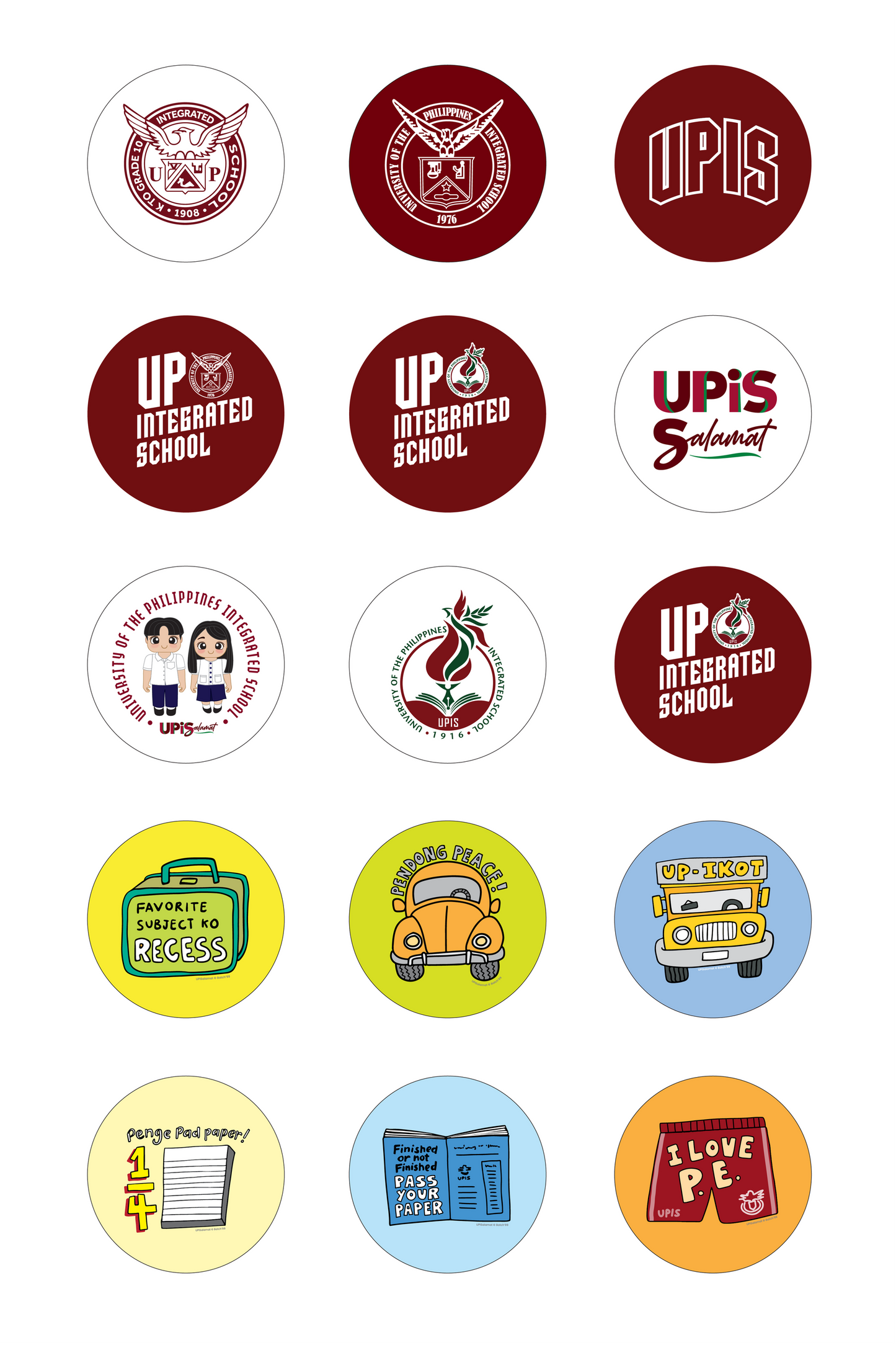 UPISalamat Button Pins